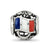 Enameled French Theme Charm Bead in Sterling Silver