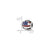 Enameled Travel,USA Theme Charm Bead in Sterling Silver