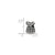 Ruffled Dress Charm Bead in Sterling Silver