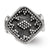 Antiqued Diamond Shape Bali Charm Bead in Sterling Silver