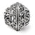 Antiqued And Polished Cut-Out Bali Charm Bead in Sterling Silver