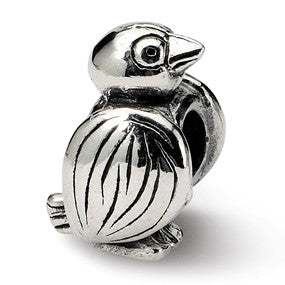 Sterling Silver Bird Bead Charm hide-image