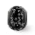 Bubbles Black Glass Charm Bead in Sterling Silver