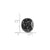 Bubbles Black Glass Charm Bead in Sterling Silver