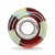 Foil Striped Red Glass Charm Bead in Sterling Silver