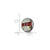 Foil Striped Red Glass Charm Bead in Sterling Silver