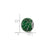 Bubbles Green Glass Charm Bead in Sterling Silver