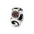 Multicolor CZ Charm Bead in Sterling Silver