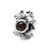 Red CZ Charm Bead in Sterling Silver