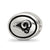 Antiqued Los Angeles Rams NFL Charm Bead in Sterling Silver