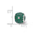 Czs Green Enameled Charm Bead in Sterling Silver