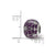 Czs Sparkling Purple Enameled Charm Bead in Sterling Silver