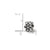 Antiqued Flower Kids Charm Bead in Sterling Silver