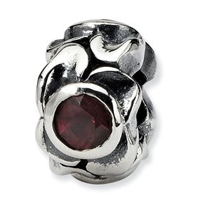 Sterling Silver Multicolor CZ Bead Charm hide-image