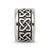 Antiqued Celtic Pattern Charm Bead in Sterling Silver