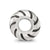 Antiqued Swirl Pattern Charm Bead in Sterling Silver