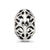 Antiqued Hollow Pattern Charm Bead in Sterling Silver