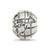 Antiqued Globe Pattern Charm Bead in Sterling Silver