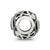 CZ Letter A Charm Bead in Sterling Silver