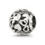 CZ Letter A Charm Bead in Sterling Silver