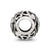 CZ Letter G Charm Bead in Sterling Silver