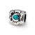 Turquoise CZ Charm Bead in Sterling Silver