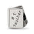 Antiqued Text Book Charm Bead in Sterling Silver