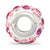 Rhod-Pl Pink Preciosa Crystal Charm Bead in Sterling Silver