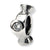 Sterling Silver CZ Bead Charm hide-image