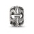 Antiqued Fleur De Lis Charm Bead in Sterling Silver