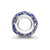 Blue Enamel Charm Bead in Sterling Silver