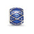 Blue Enamel Charm Bead in Sterling Silver