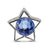 Crystal From Swarovski Sept. Birthstone Star Be in Sterling Silver