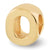 Letter O Charm Bead in Gold Plated