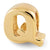 Letter Q Charm Bead in Gold Plated