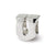 Letter U Charm Bead in Sterling Silver