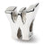 Sterling Silver Letter W Bead Charm hide-image