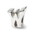 Letter W Charm Bead in Sterling Silver