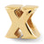 Letter X Charm Bead in Gold Plated