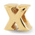 Gold Plated Letter X Bead Charm hide-image