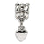 Heart Charm Dangle Bead in Sterling Silver