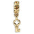 Key Dangle Floral Charm Bead in 14k Yellow Gold