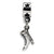 Sterling Silver High Heel Boot Dangle Bead Charm hide-image