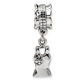 Sterling Silver Tank Top Dangle Bead Charm hide-image