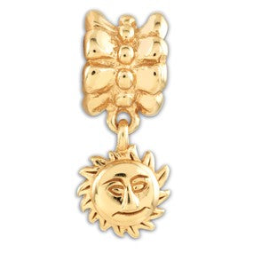 Gold Plated Sun Dangle Bead Charm hide-image