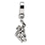 Monkey Charm Dangle Bead in Sterling Silver