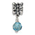 Blue Swarovski Elements Charm Dangle Bead in Sterling Silver