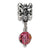 Sterling Silver Pink Swarovski Elements Dangle Bead Charm hide-image