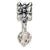 Sterling Silver Clear Dangle Bead Charm hide-image