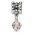 Clear Charm Dangle Bead in Sterling Silver